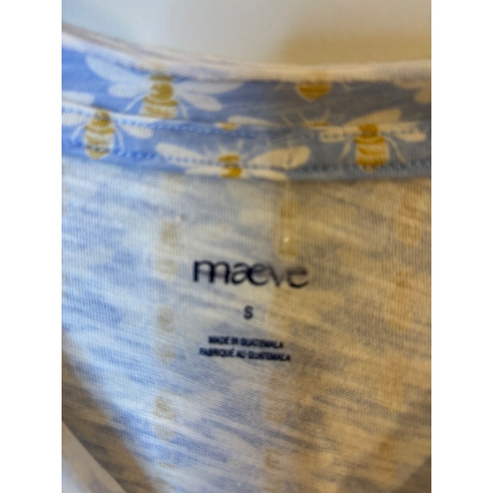 NEW Maeve Bee T Shirt Raw edge S Baby Tee Anthropologie - Picture 4 of 7